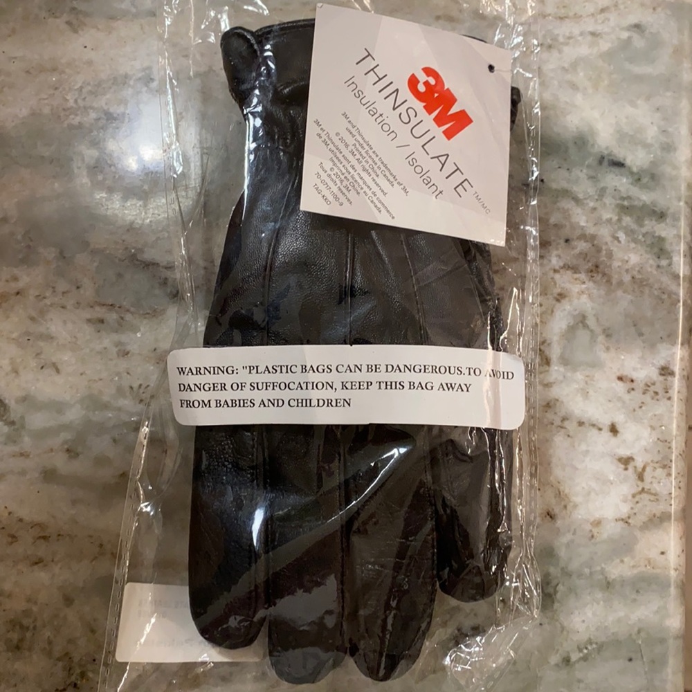 Ladies 3m Leather Gloves thinsulate size M/L